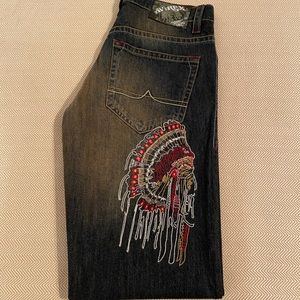 Vintage AVIREX Native American Chief Designer Jeans